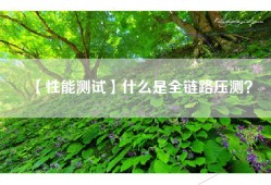 【性能测试】什么是全链路压测？