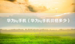 华为6g手机（华为6g手机价格多少）