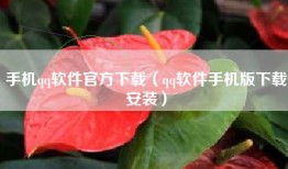 手机qq软件官方下载（qq软件手机版下载安装）