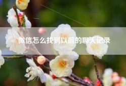 微信怎么找到以前的聊天记录