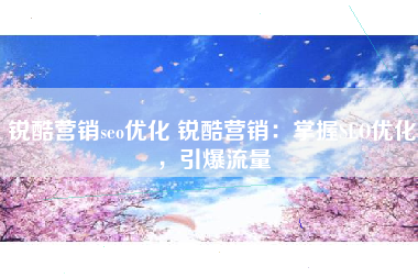 锐酷营销seo优化 锐酷营销：掌握SEO优化，引爆流量